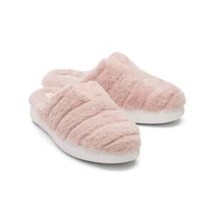 Toms | Size 7 Slippers Alpargata Mallow Mule Rose Smoke Faux Fur Pink